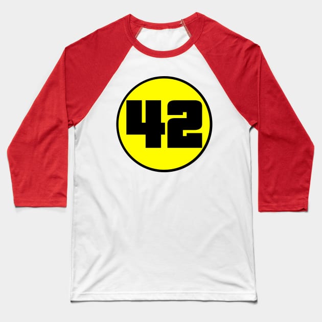 42 Baseball T-Shirt by rheyes